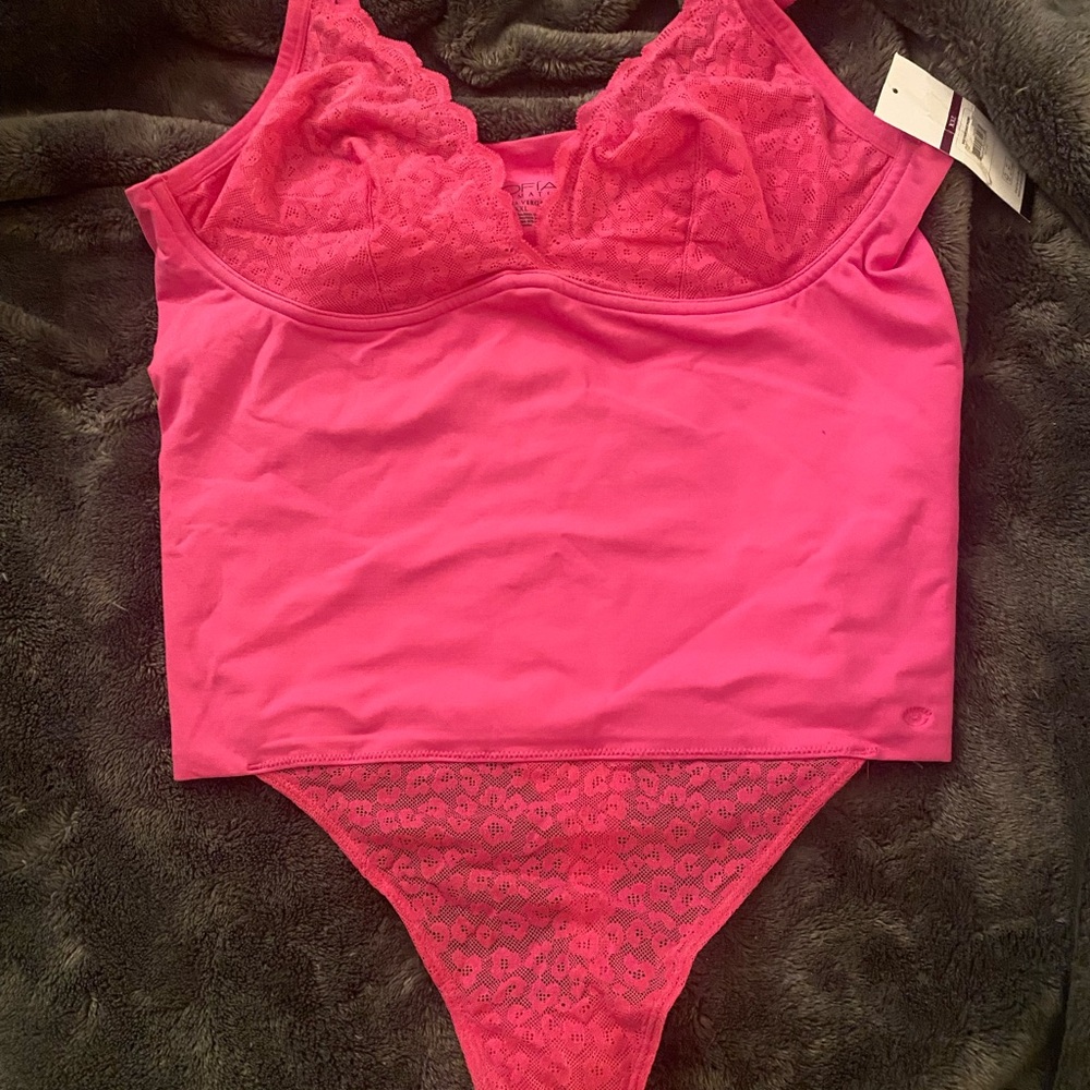Sofia by Sofia Vergara Pink Lace Trim Bra body shaper